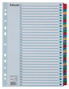 Zosilnené kartónové registre Esselte Mylar, A4, Mix farieb